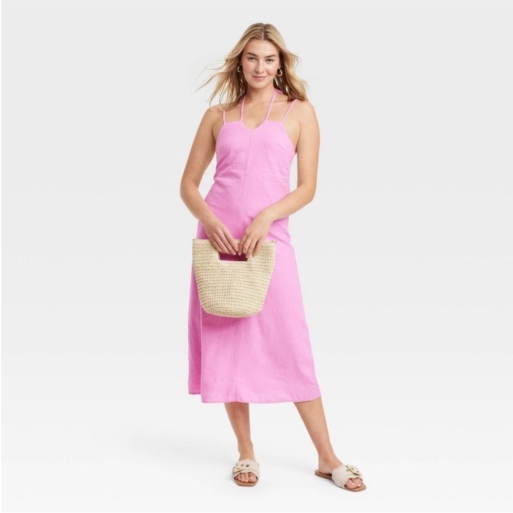 Universal Thread Linen Pink Midi Sundress